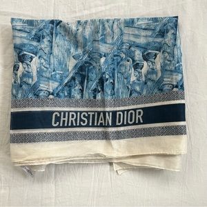 Christian Dior - Blue/White Greek Statue Ltd Edition Cruise ’22 Cotton Scarf